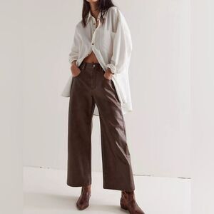 Free People Misha Vegan Barrel Leg Pants